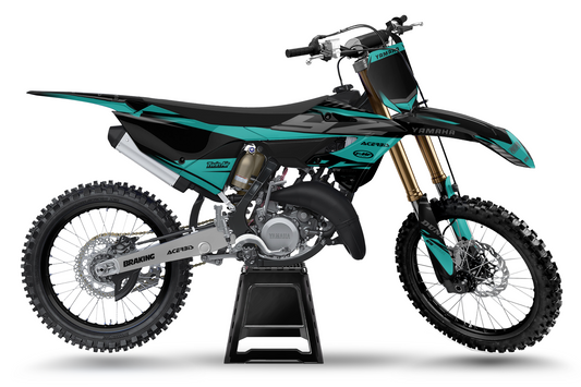 Kit déco motocross “Lines” Yamaha 250 YZ Turquoise