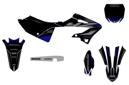 Kit déco motocross “Tech” Yamaha 125 YZ Gris