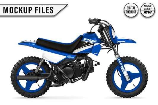 YAMAHA PW 50 1996-2026 Mockup – PSD &amp; AI
