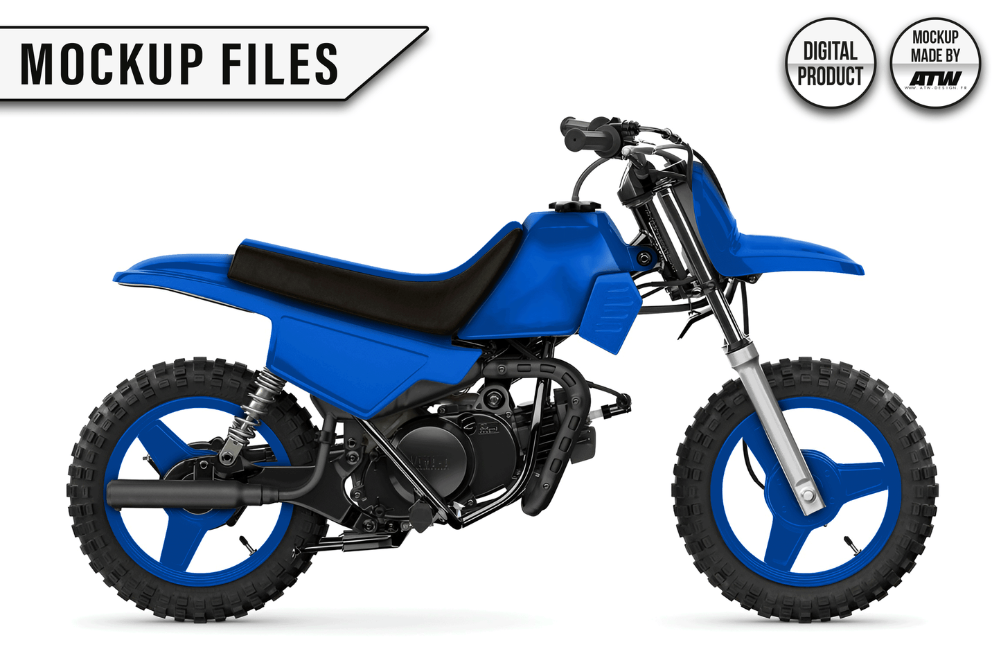 YAMAHA PW 50 1996-2026 Mockup – PSD &amp; AI