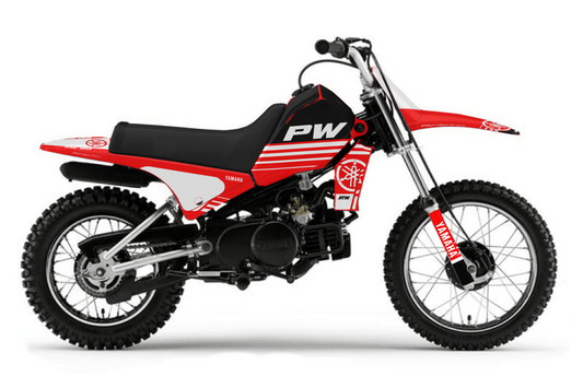 Kit déco motocross “Stripe” Yamaha PW 80 Rouge